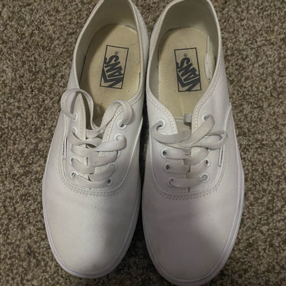 COPY - White platform authentic vans